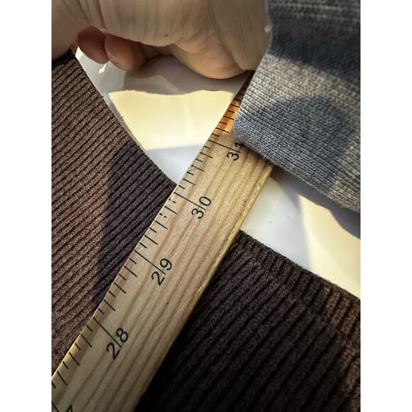 Prana Small Womens Sweater Tunic Cowl Drawstring Neck Wool Blend Brown K10-15 - Picture 10 of 11